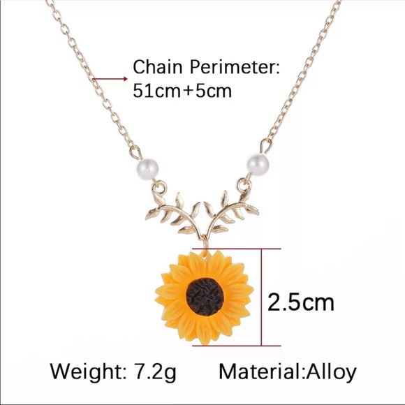 New Romantic Sunflower Pendant Necklace - Picture 3 of 4